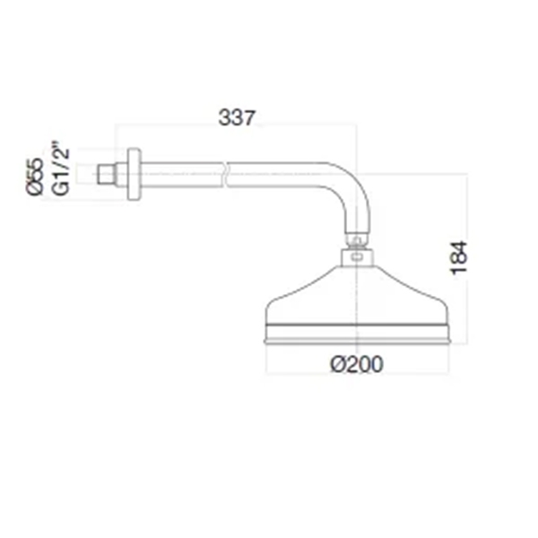 AC0015010 Верхний душ , золото Webert Armony - Вид №1
