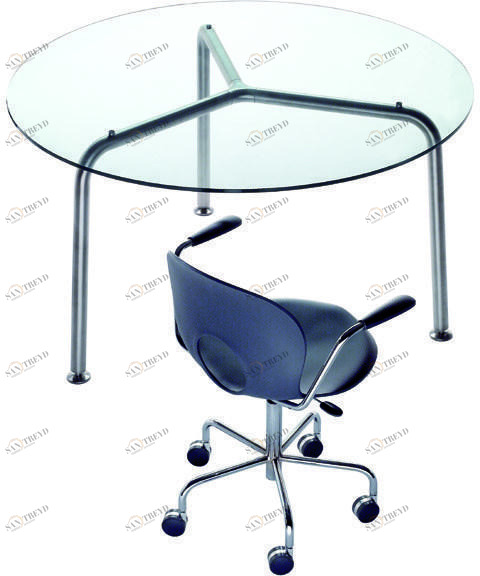 REXITE Круглый стол из стали и хрусталя sun-id-1504644