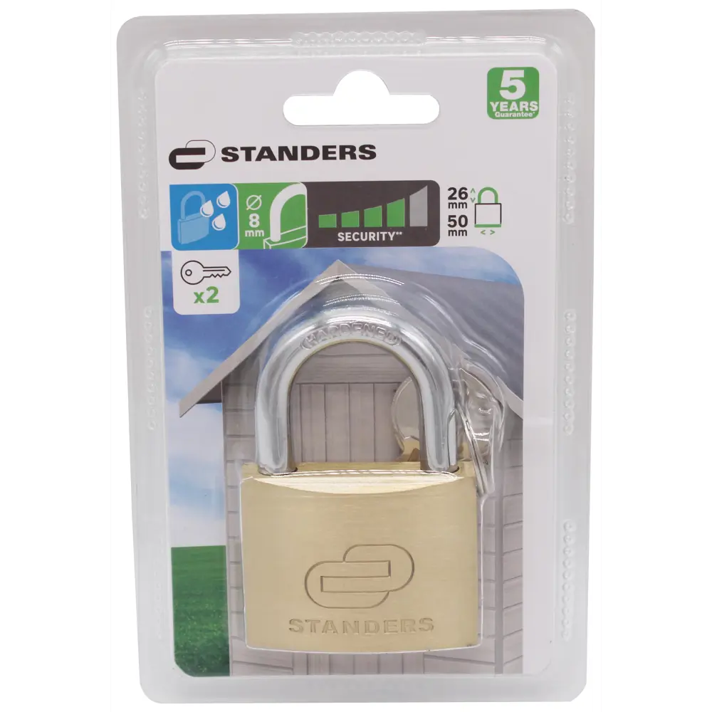 Навесной замок Standers для подсобных помещений в латунном корпусе 82247291 STLM-0023053 - Вид №2