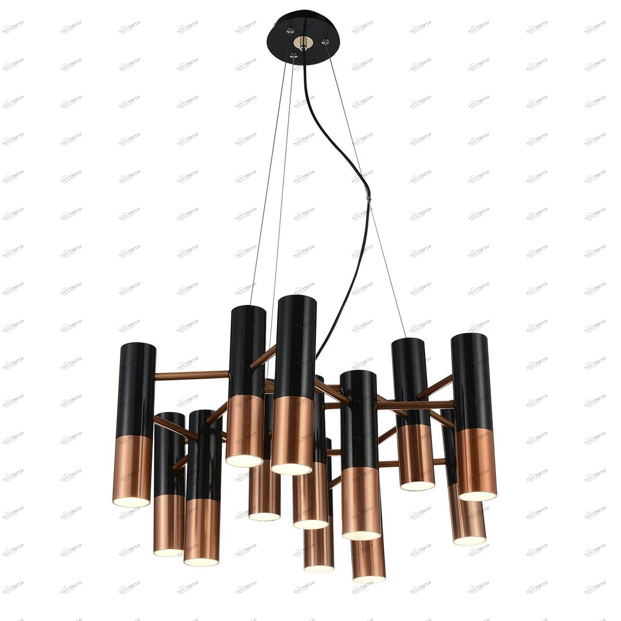 Люстра дизайнерская Pigtails медь черная медь SL810.423.13 ST LUCE ДИЗАЙНЕРСКИЕ, KOSMOS 057972 Медь 
