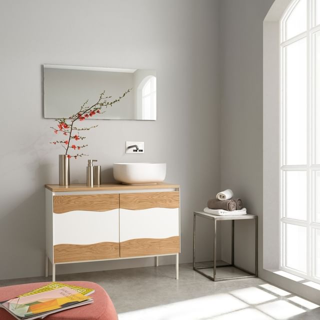 C525M4L50.101RV Тумба подвесная с 4 выдвижными ящиками 50 см A. e T. Italia TRACE Белый матовый - Дуб Италия AeT ITALIA - Вид №2