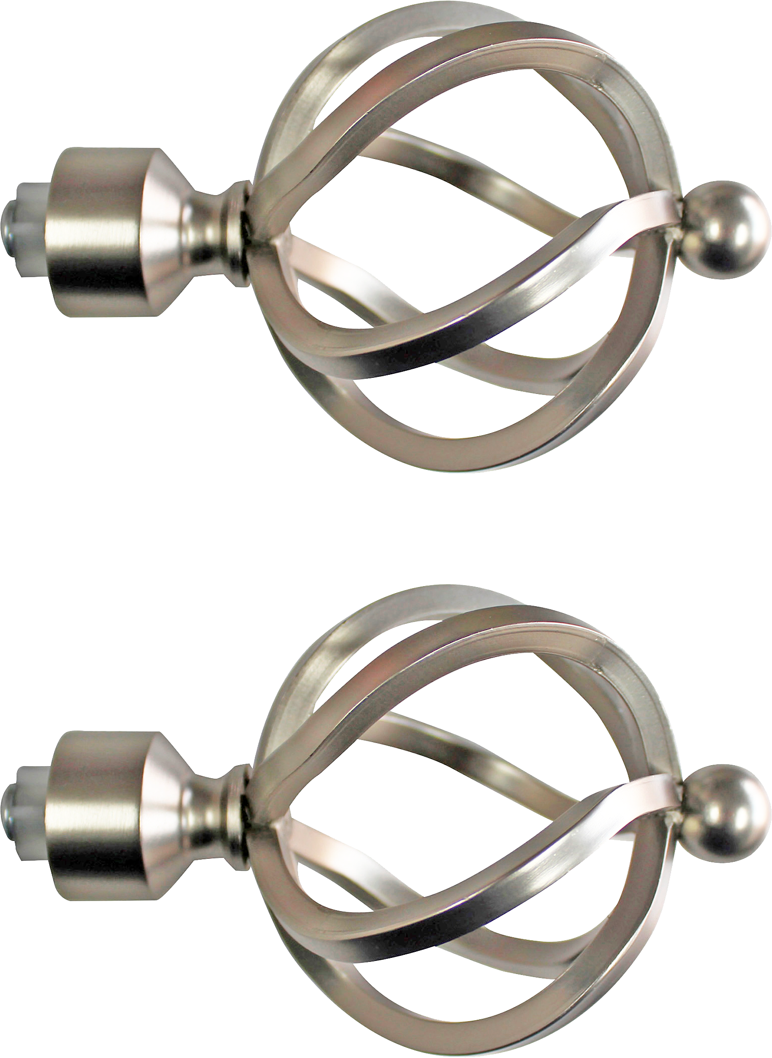 INSPIRE Наконечники «Твист» для карнизов, матовый никель, 6 см, 2 шт 82549351 STLM-0029537