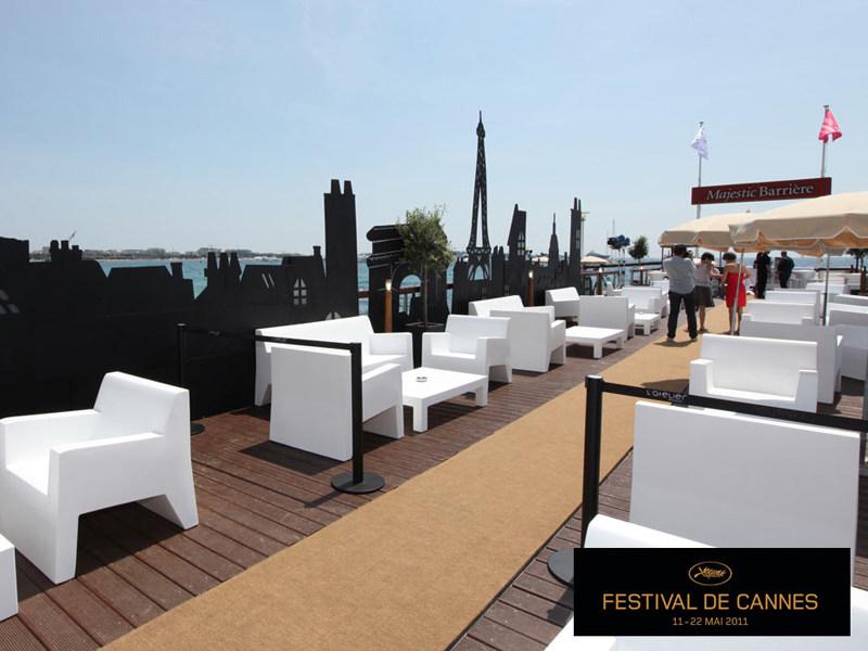 VONDOM Садовый стол с низким содержанием смолы Jut sun-id-1386186 - Вид №2