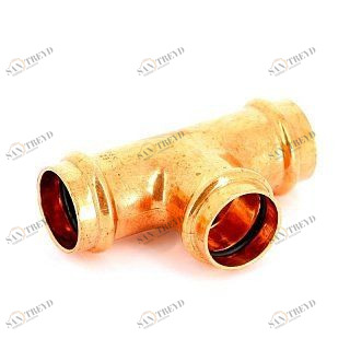 Тройник пресс 28x15x28 медный IBP P513002815028