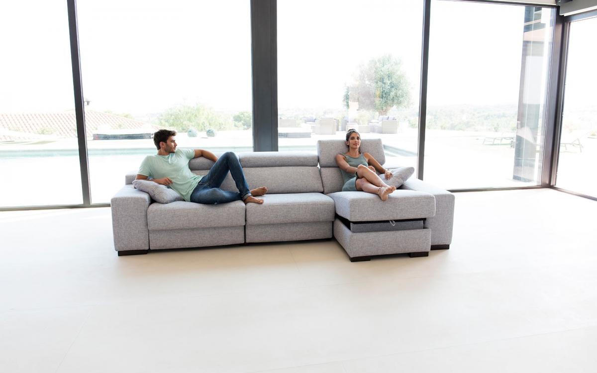 082037 Угловой диван с реклайнером Fama Loto Santreyd - Вид №1