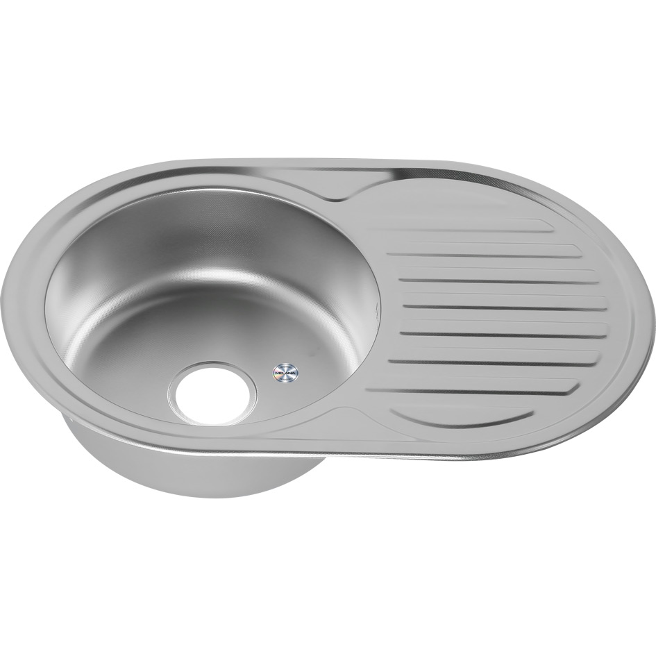 Мойка 7750 U MELANA 0,6/160 ДЕКОР врезная овальная с сифоном (180D ta *12) 180D ta (*12) - Вид №1