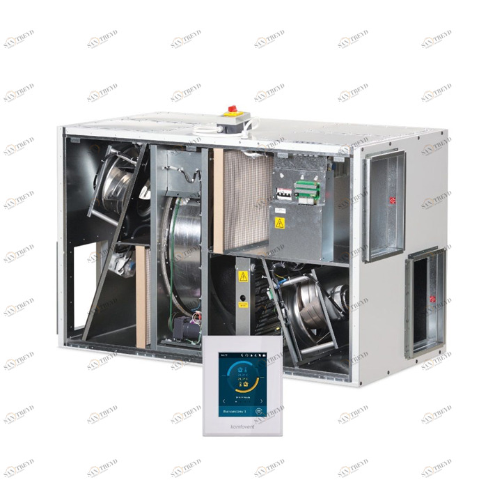 Приточно-вытяжная установка с роторным рекуператором VERSO-R-2500-H KOMFOVENT sun-id-682866