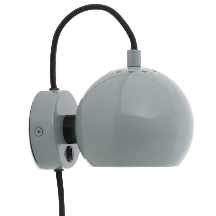 123398 Лампа настенная ball, D12 см, мятная глянцевая Frandsen 