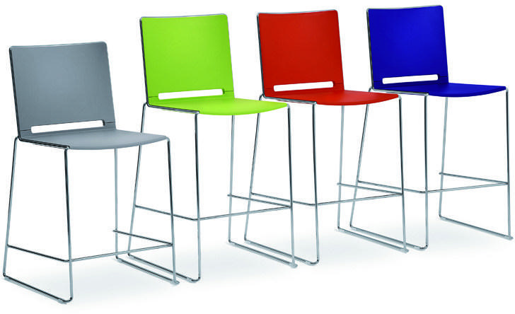 Diemmebi Высокий табурет из полипропилена со спинкой Lafilò sun-id-1438127 - Вид №1