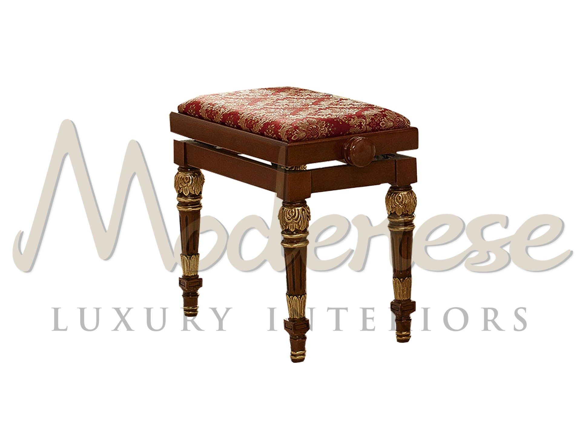 Регулируемая по высоте тканевая табуретка со встроенной подушкой Modenese Luxury Interiors Imperial ARCH-00061625 - Вид №2