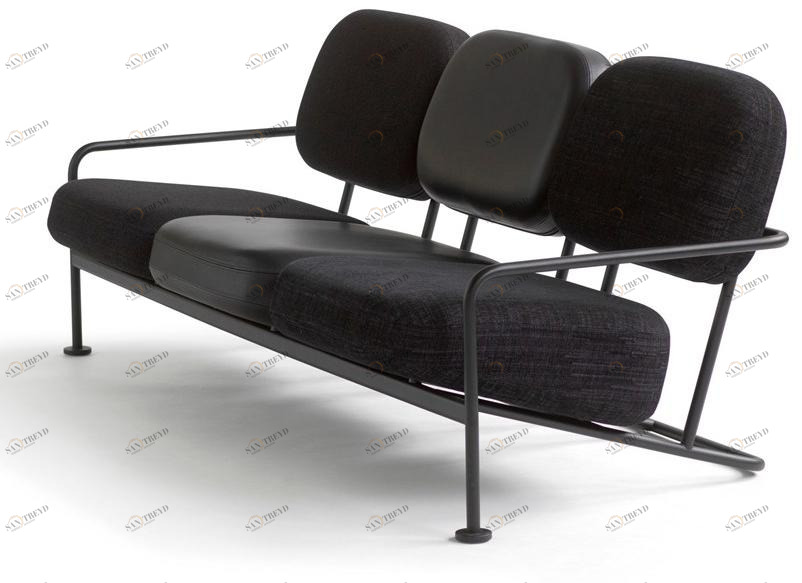 Blå Station 3-х местный кожаный диван Åhus Åhus-3 | 2019 Bla Station Åhus-3 ~ 2019