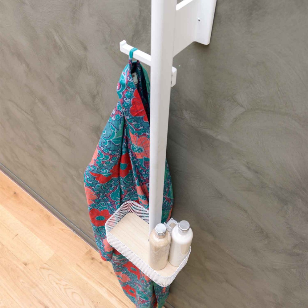 EVBAPK6BEVER Life Design Настенный органайзер с вешалкой и полкой - Prop  Непрозрачный белый  - Вид №1