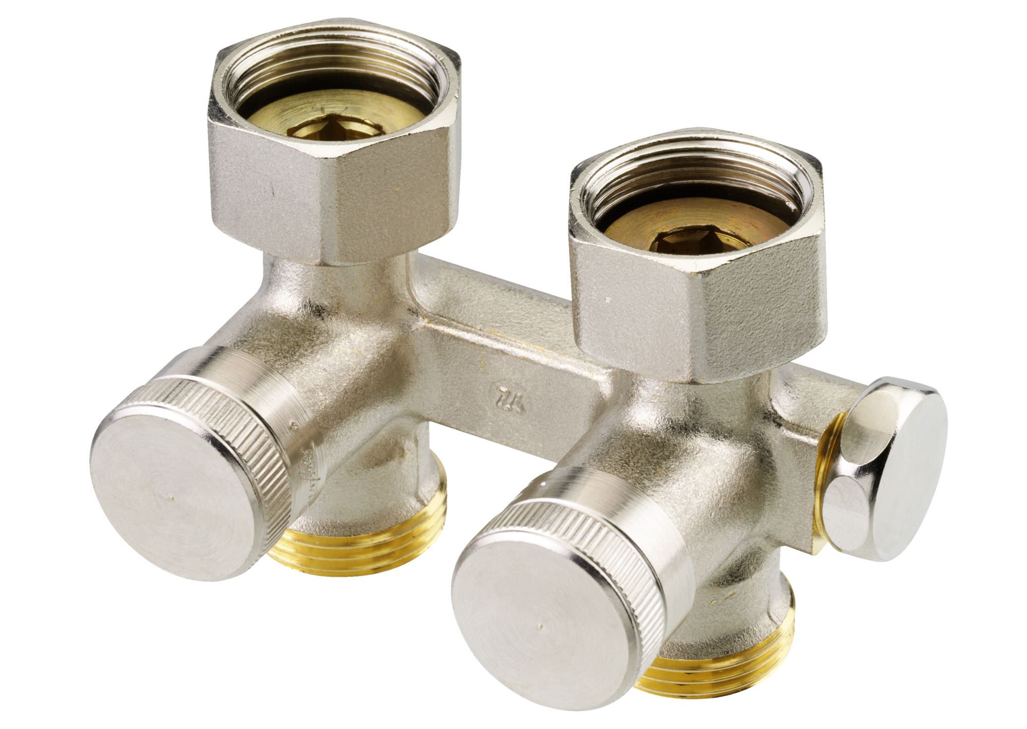 Danfoss Клапан RLV-K для нижнего присоединения к радиатору с возможностью опорожнения Клапан запорный RLV-K 1/2''x3/4'' прям. 003L0280  - Вид №1