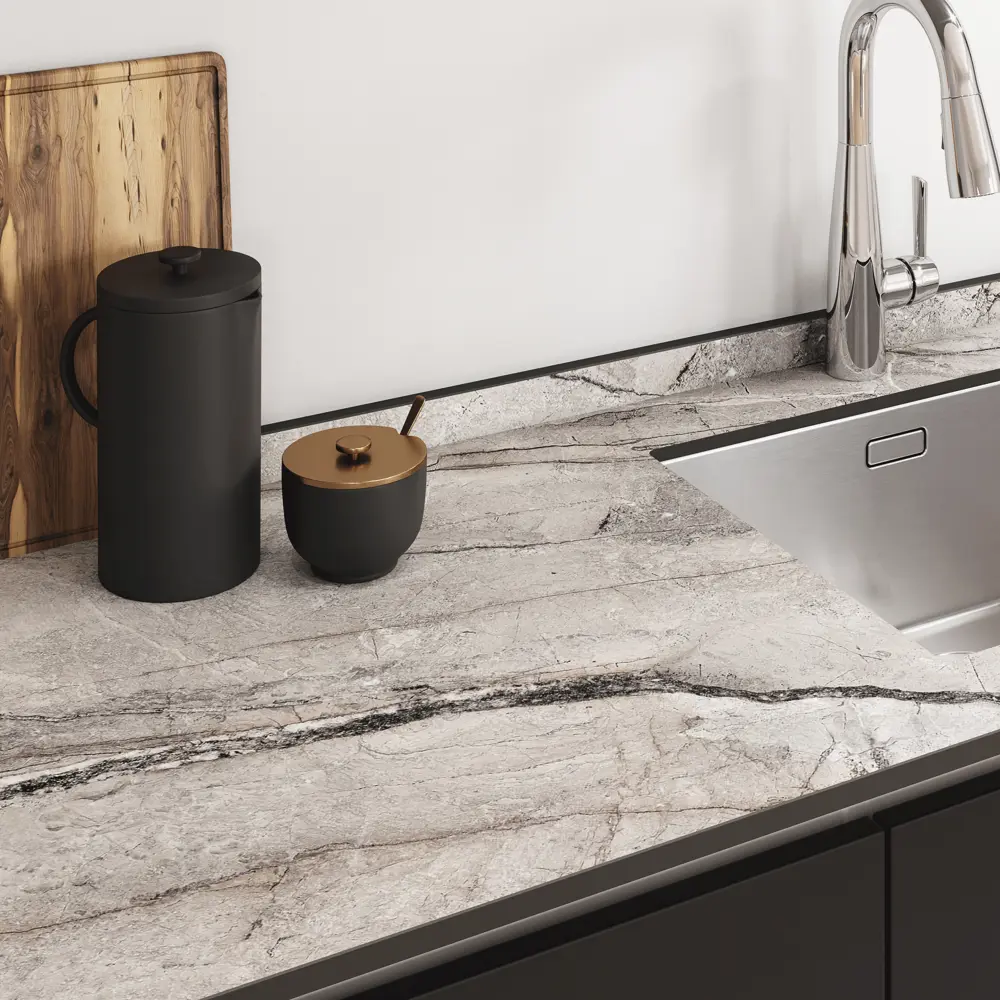 86821801 Комплект плинтусов L808 №1 240x4 см 1 шт 60x4 см 2 шт HPL-пластик цвет Мугла STLM-0885433 Santreyd  - Вид №1