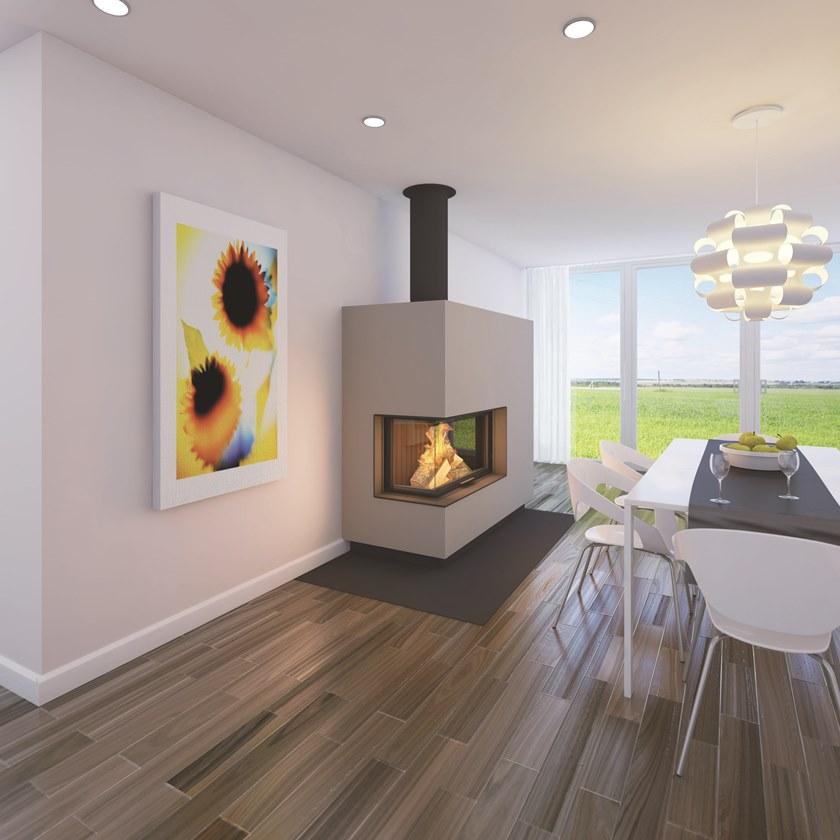 RÜEGG Угловой стальной дровяной камин с панорамным остеклением Classic line sun-id-1401982 - Вид №14