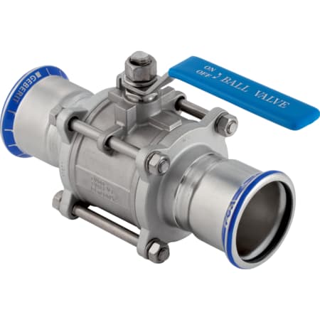 92102 Шаровой кран Geberit Mapress из нержавеющей стали с рукояткой, с двумя пресс-соединениями Geberit 