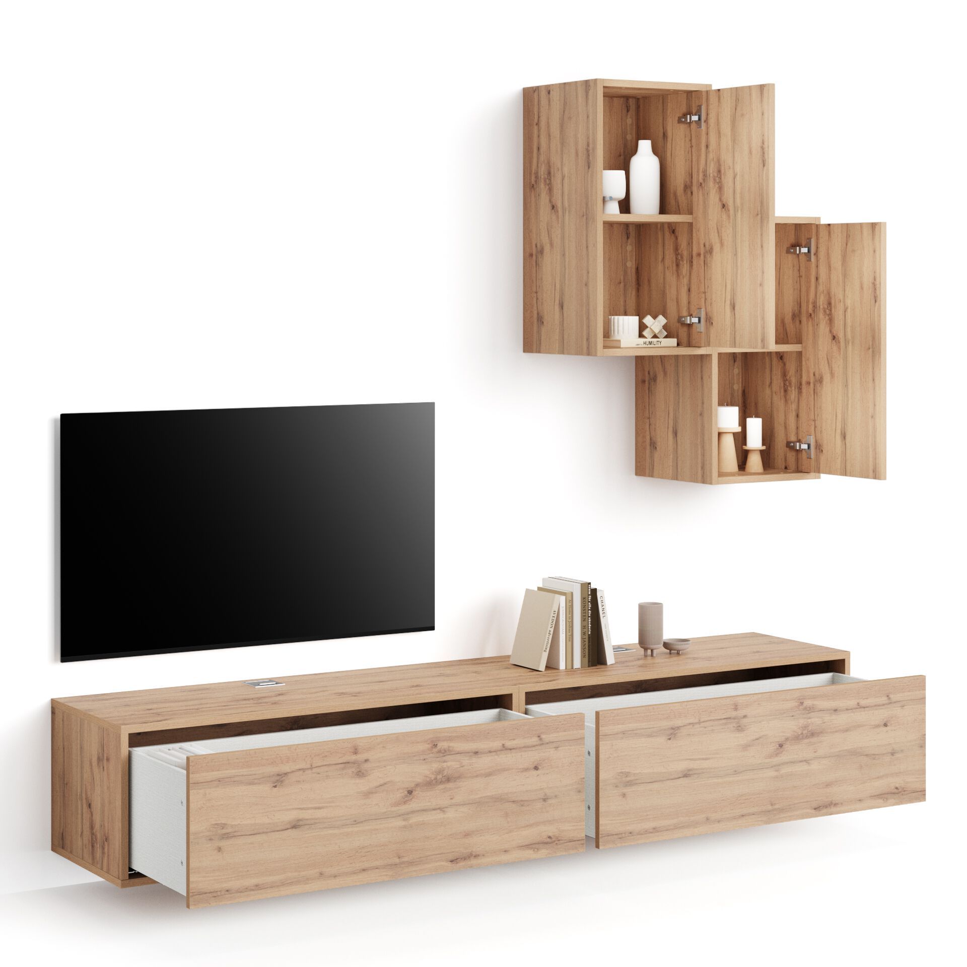 Модульная оборудованная стена установленная стеной в меламинированном Mobili Fiver IACOPO ARCH-00070420 - Вид №39