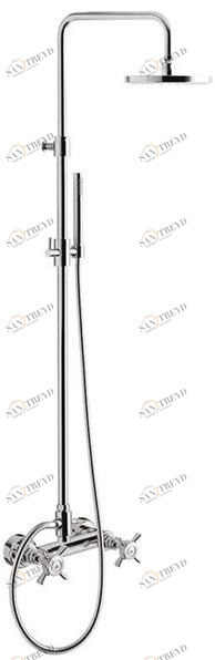 Rubinetteria Giulini Настенная душевая стойка с душевой лейкой G5 F7907wc-s