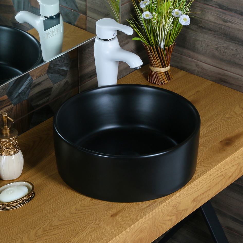 Накладная раковина melana mln-7078abm (черная матовая) 7078ABM-805