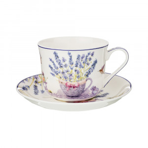 104-585 Посуда фарфоровая Чайный набор на 1 персону прованс лаванда 500 мл Lefard