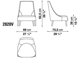 Maxalto Мягкое кресло из ткани с высокой спинкой Febo sun-id-1395007 - Вид №4