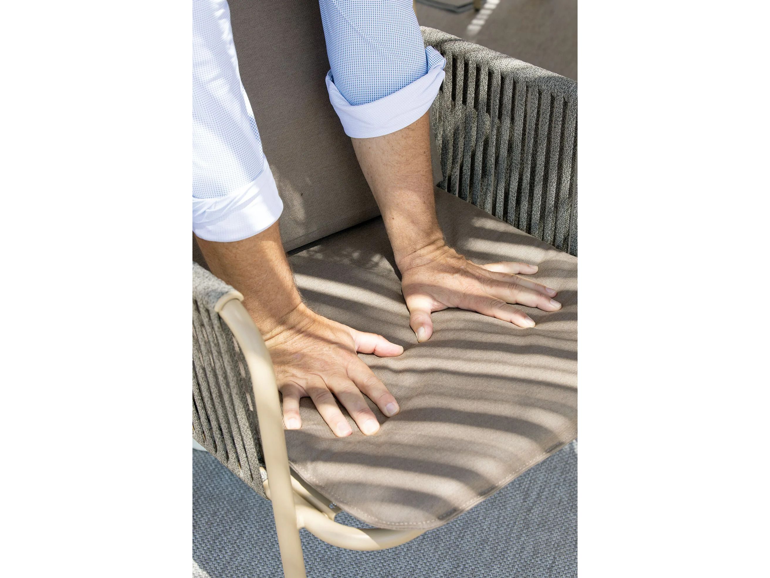 Веревочный и металлический стул с подлокотниками Vermobil KEY WEST ARCH-00126653 - Вид №7