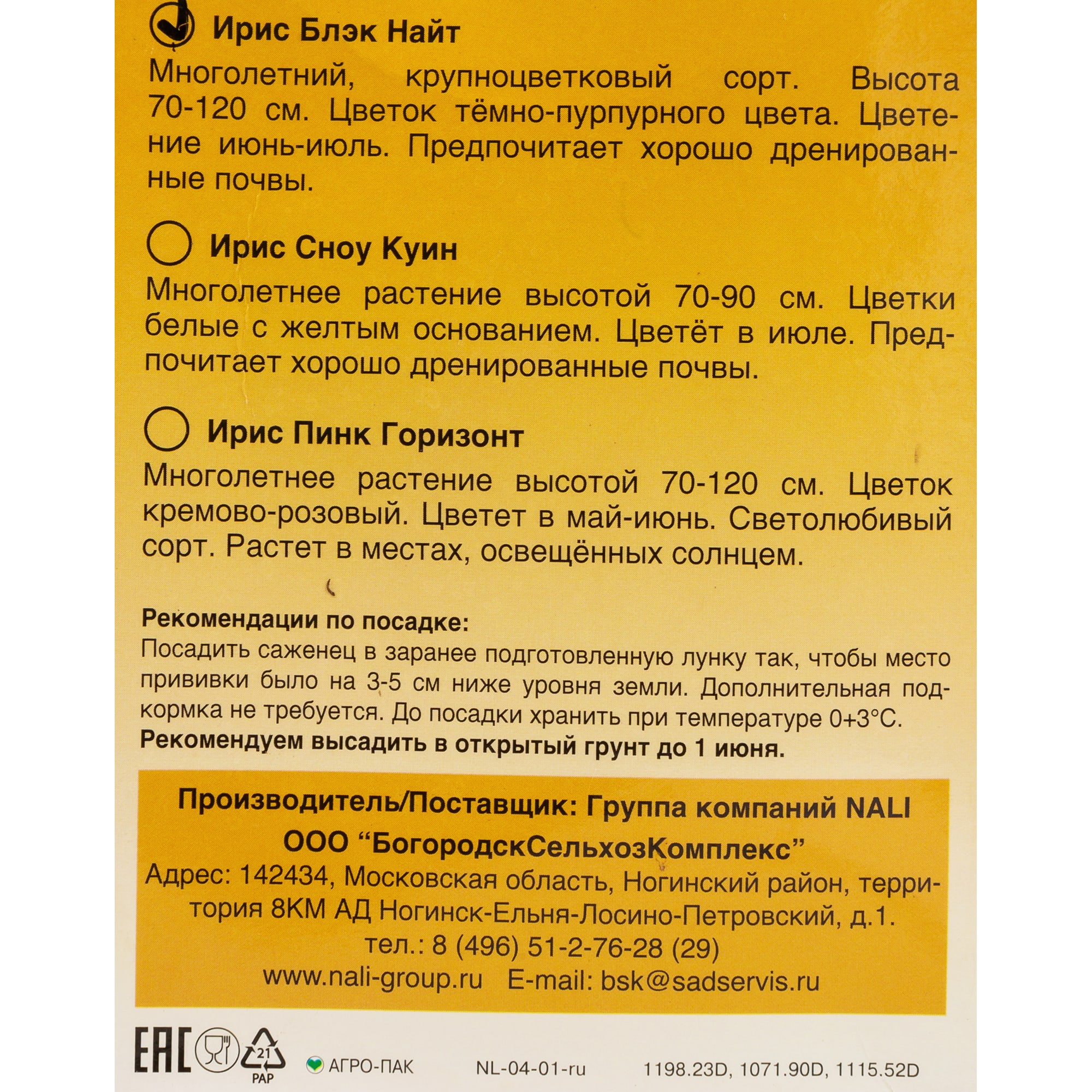 82153564 Ирис Блэк Найт Santreyd  - Вид №1