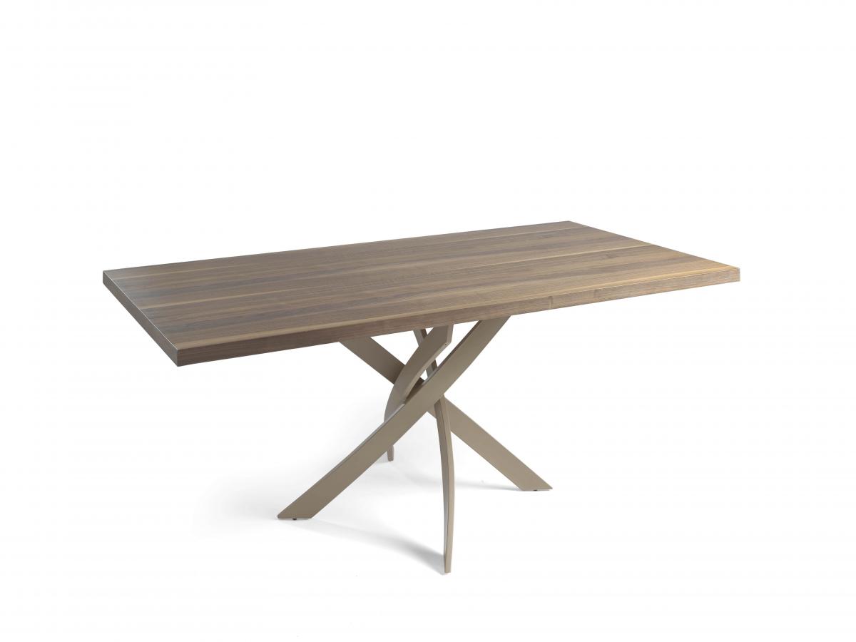 077760 Стол обеденный прямоугольный орех 180x95 ножки бежевые Angel Cerda F2133 