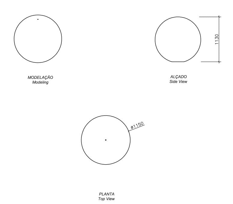Бетонный шар боллард amop основы ARCH-00064400 - Вид №5