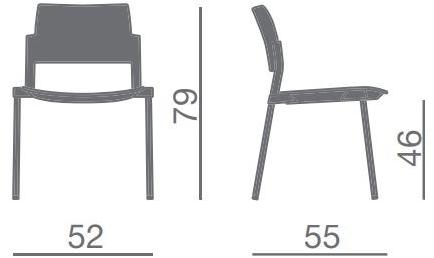 Kastel Стул со встроенной подушкой с открытой спинкой Kyos sun-id-1361996 - Вид №1
