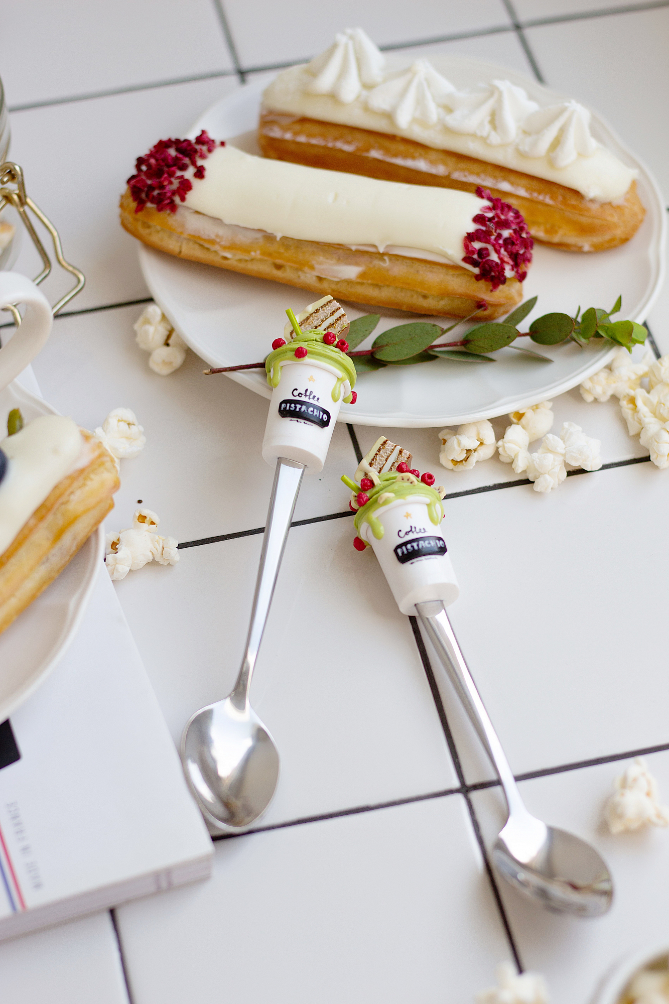 Чайная ложка с кофейным стаканчиком "Фисташковый торт" JULS SMALL BAKERY  335369 Белый Santreyd  - Вид №4