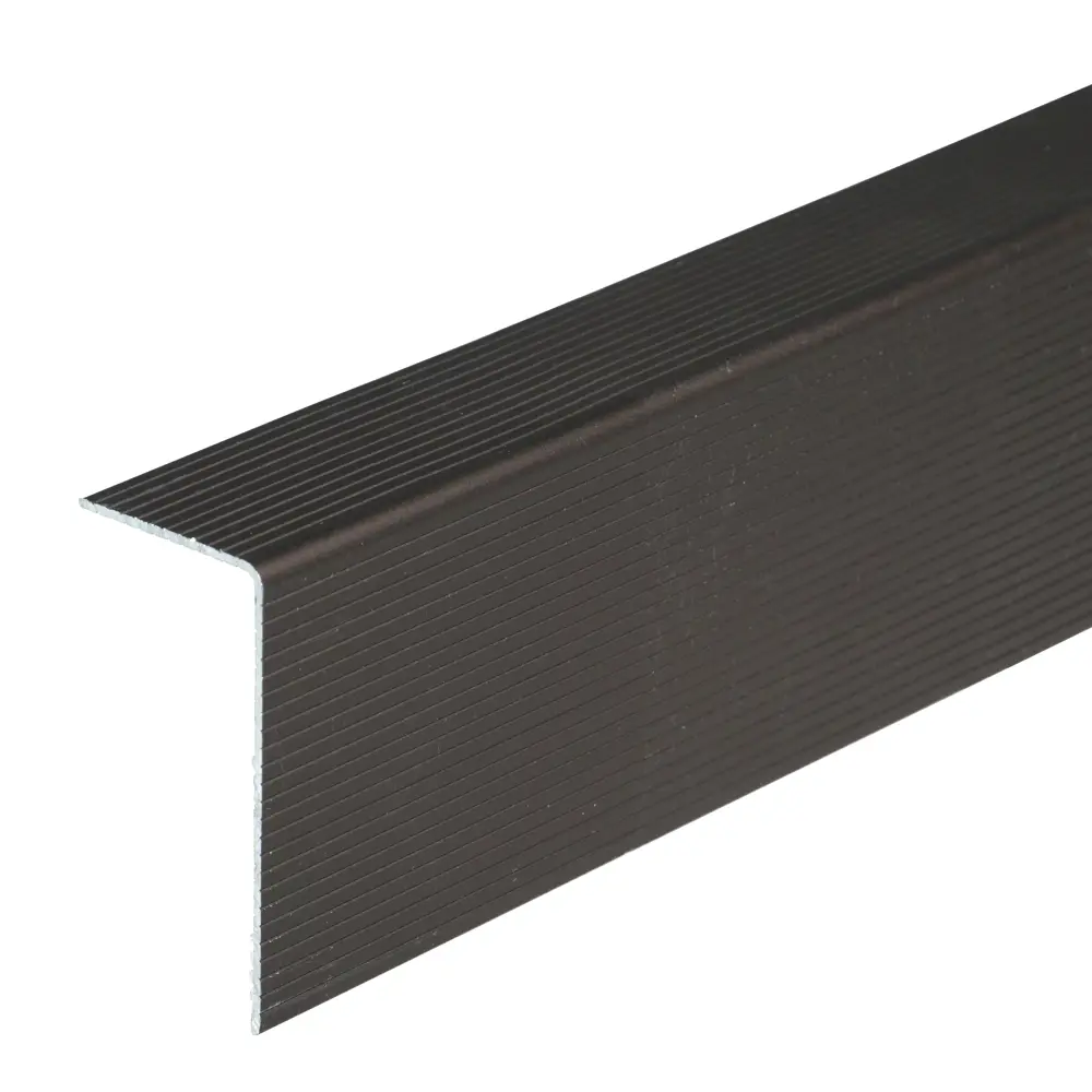 Профиль алюминиевый угловой Terradeck 52 30x60x3000 мм цвет коричневый 87007492 STLM-2126810 