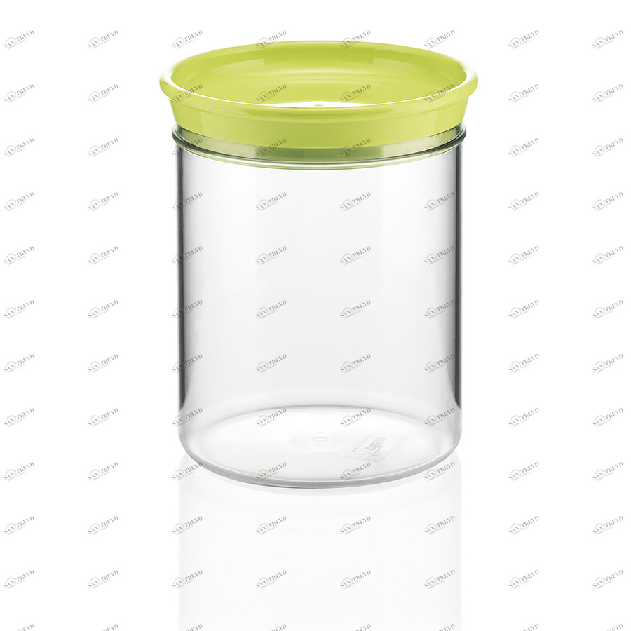 Банка пластиковая для сыпучих продуктов 1 л зеленая Forme casa GUZZINI  00-3871062 Зеленый;прозрачный 