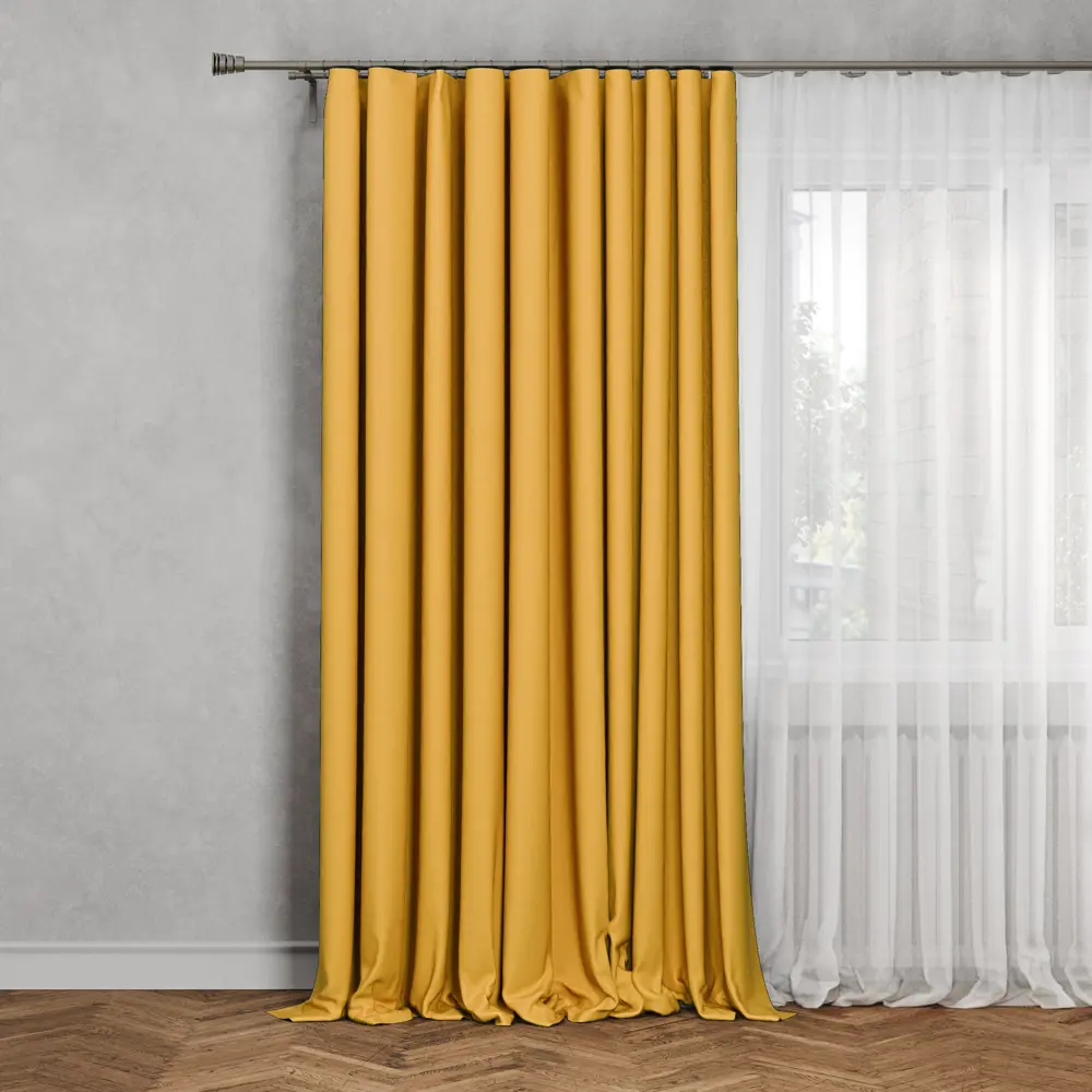Штора на ленте Рим 200x310 см цвет желтый MIAMOZA STLM-2186271