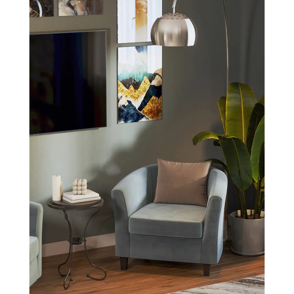 Кресло полиэстер Seasons Марсель CAMARO32 серое 85x73x77 см 85098314 STLM-2033348  - Вид №5