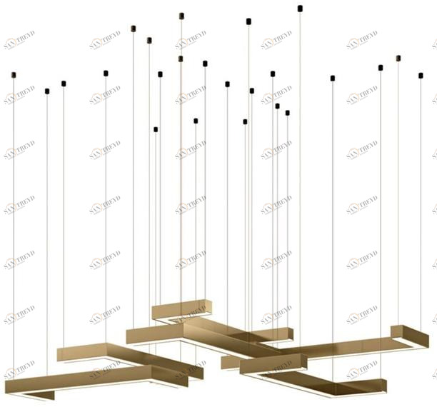 Carpanese Home Подвесной светильник прямого света из металла Contemporary 7975