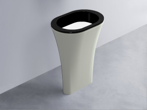 AMLA65-N+AMPILO-BL+AMCOLO-PM Раковина Amedeo Ovale отдельностоящая cielo Enjoy + Amedeo