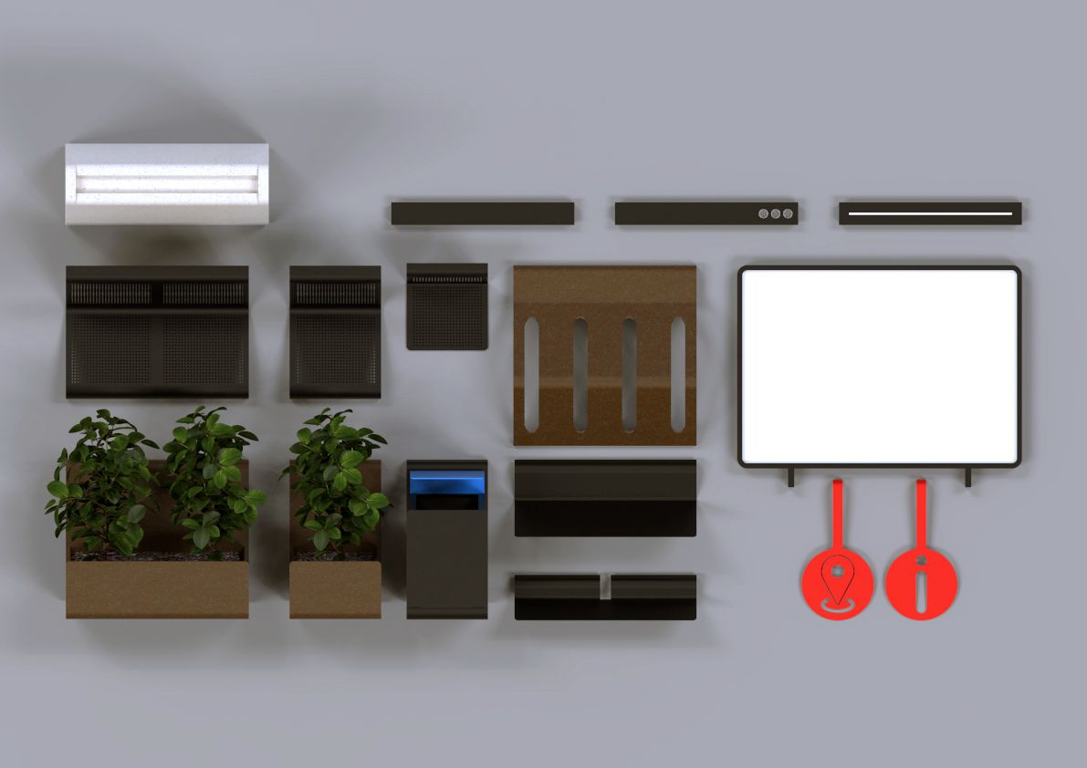 Плантатор / держатель для мусора Viscio Urban Design Cling ARCH-00114190 - Вид №2