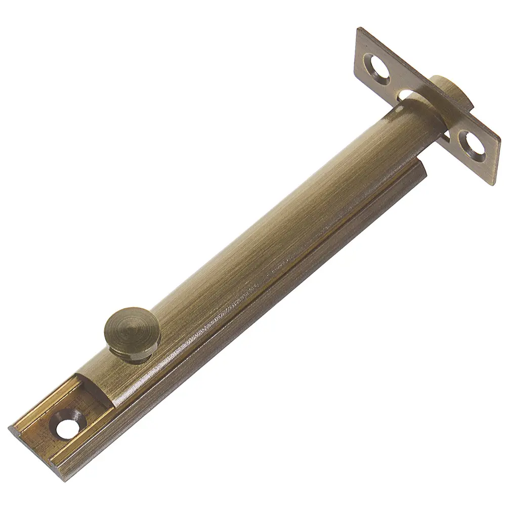 Задвижка Amig для распашных дверей шкафа 100х17 мм бронза 14249296 STLM-0004596