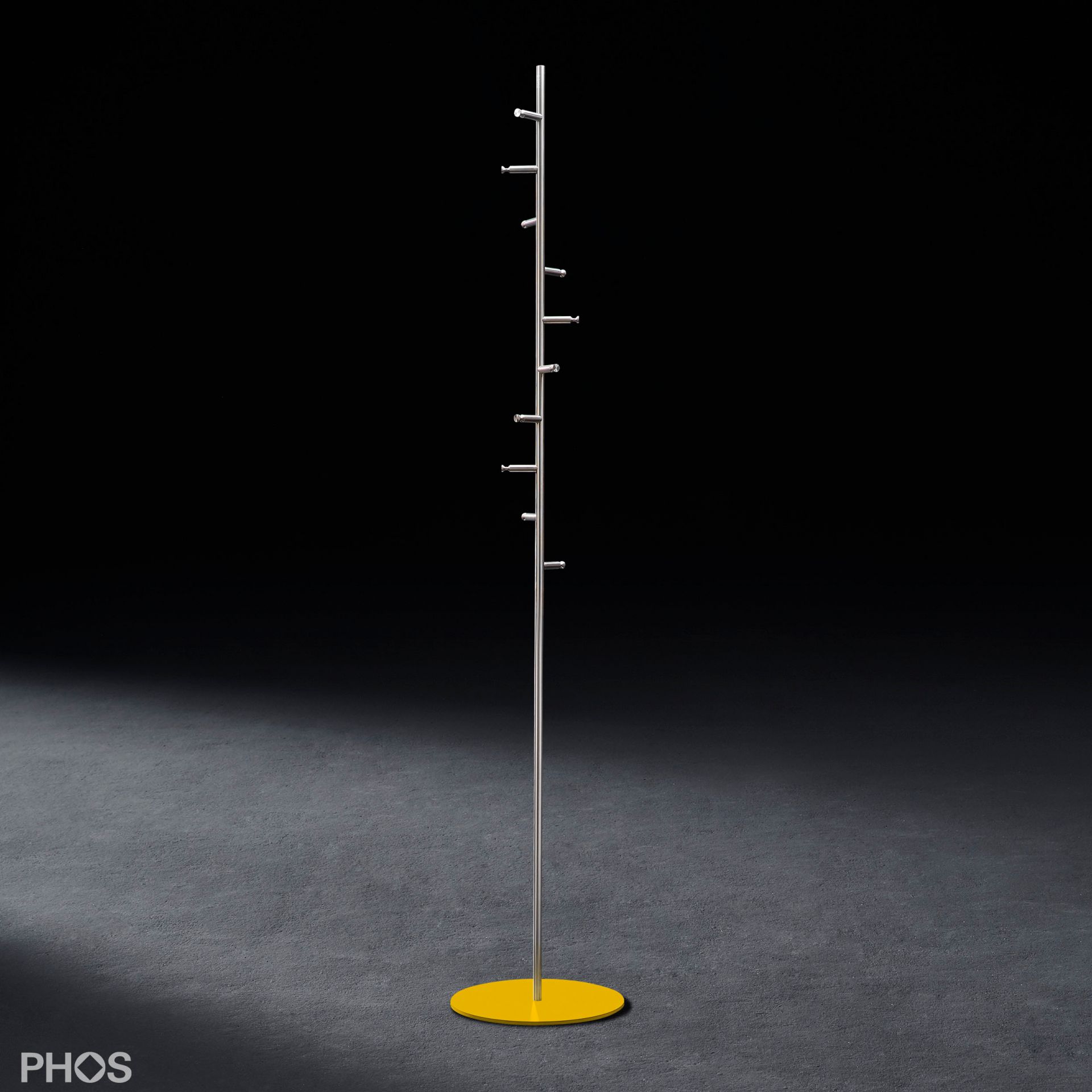 GSTH10-B-BPGe Вешалка для полотенец и вешалка для верхней одежды с 10 крючками, основание: желтое PHOS  - Вид №1