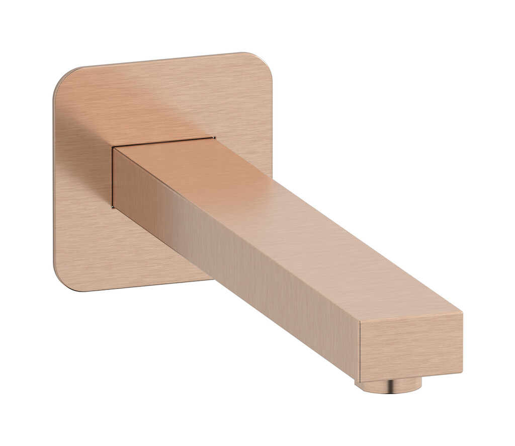 Длинный настенный излив для ванны WE ARE IB ru328sr Brushed Rose Gold Rubacuori 