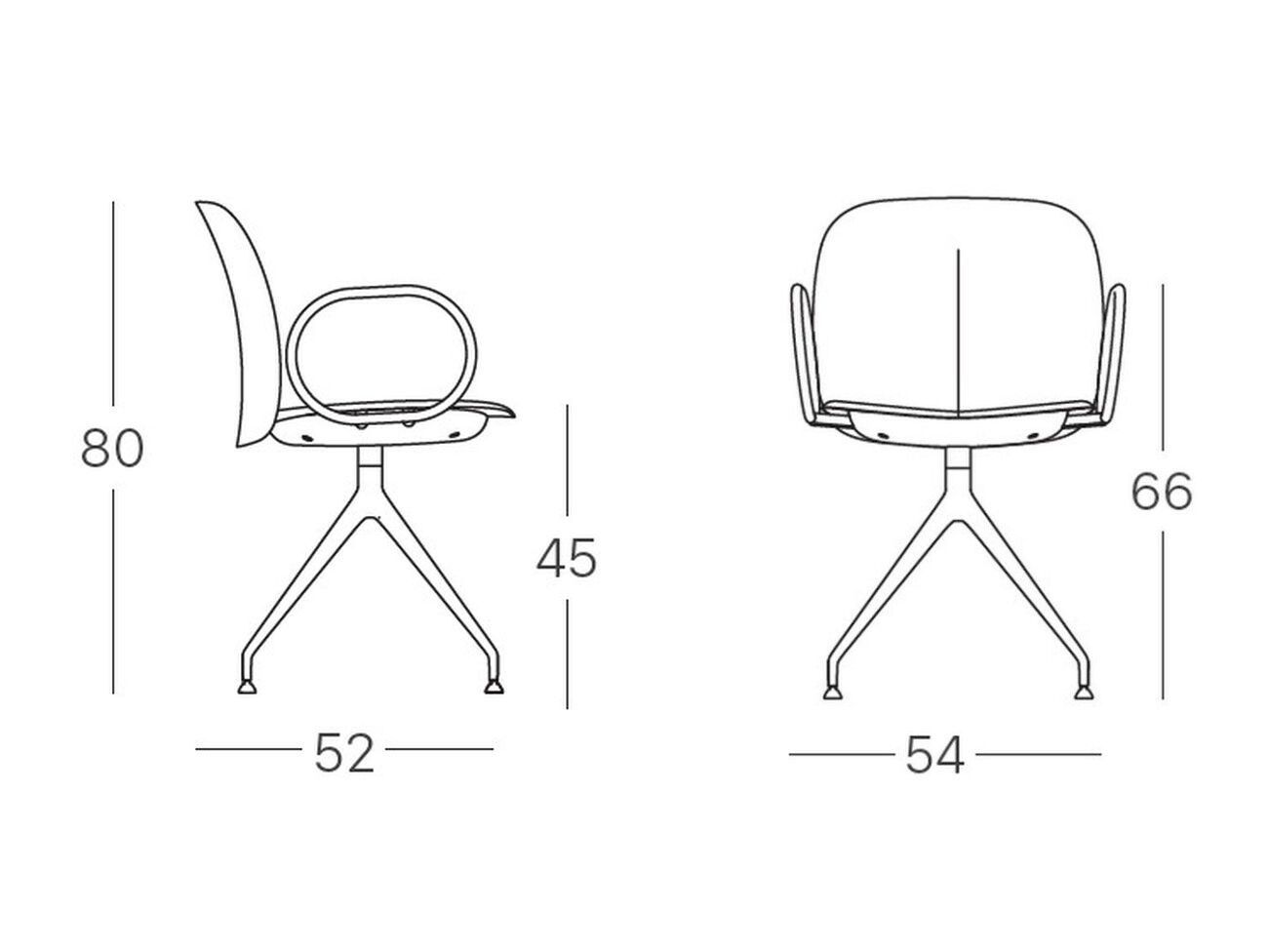 Поворотный стул из инженерного пластика с подлокотниками S-CAB Mentha ARCH-00053476 - Вид №6