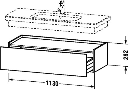 DS628309191 DuraStyle Шкафчик Серо-коричневый декор Duravit - Вид №1