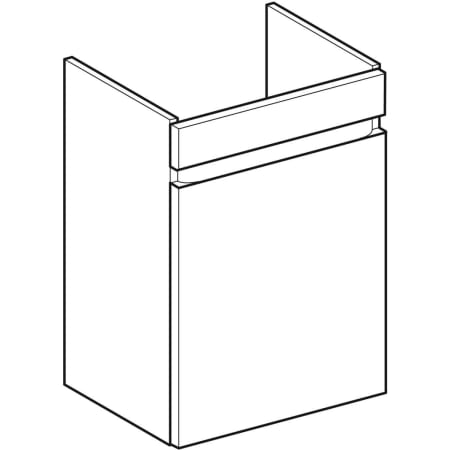 501.903.JR.1 Шкафчик для раковины Geberit Renova Plan, с одной дверью Geberit  - Вид №12