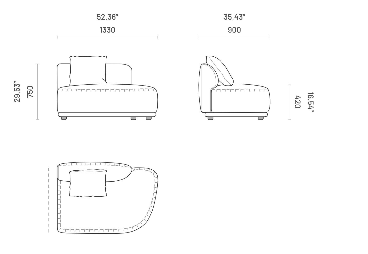 Модульный диван Domkapa OLIVIA ARCH-00029355 - Вид №32