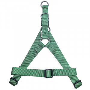 ПР0050088 Шлейка для собак 10мм (обхват 25-40см) зеленая Great&Small
