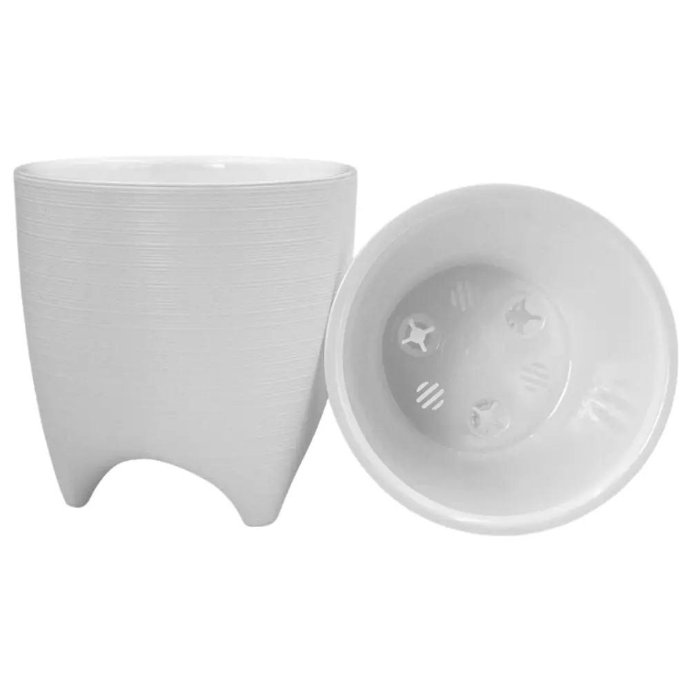 Кашпо Evergreen Design Декоста 16x16x17 см v2.25 л пластик белый 89452980 STLM-2133521 - Вид №1
