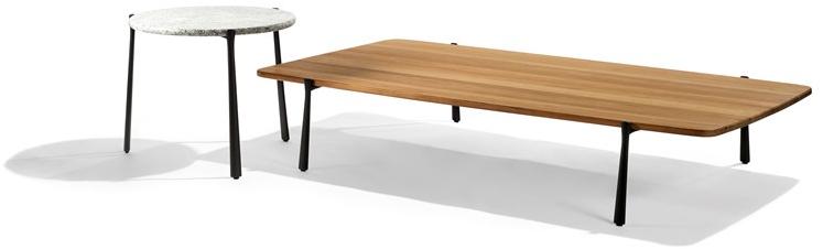 TRIBÙ Прямоугольный садовый стол из алюминия и дерева Branch 07688/07689 - Вид №1