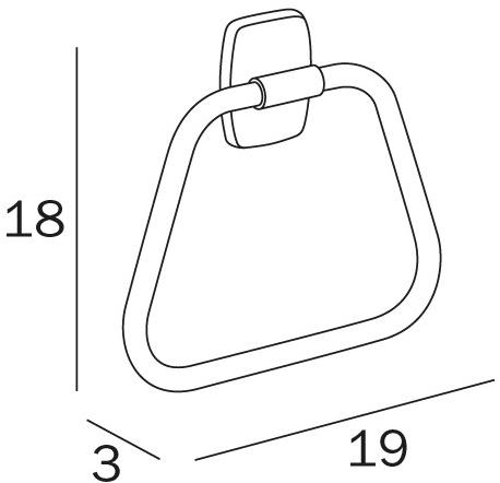INDA® Кольцо для полотенца из металла Export A22160 - Вид №1