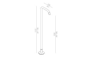 Латунный напольный дозирующий носик для умывальника Agape Memory ARCH-00070676 - Вид №3